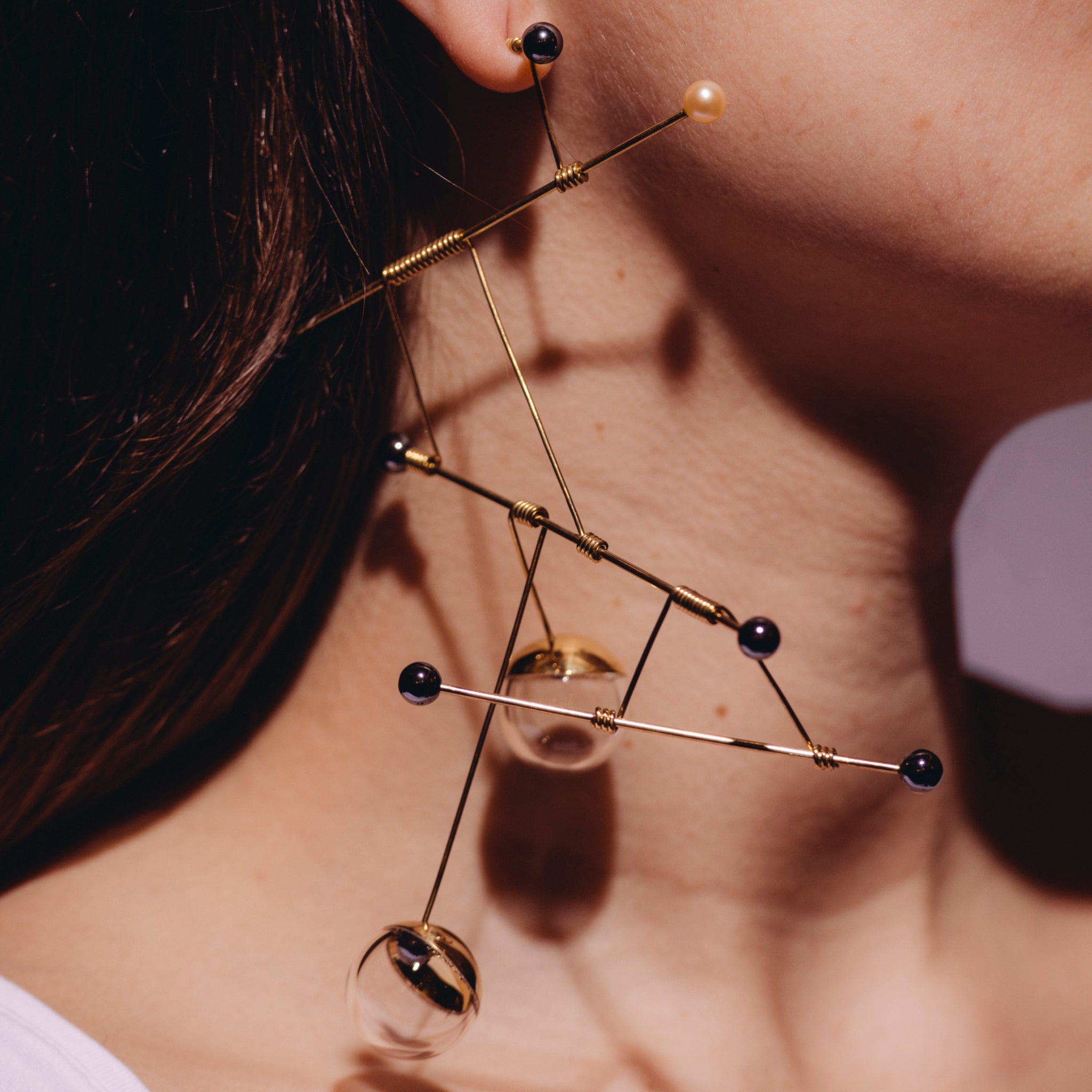Polaris Single Earring in 18ct Gold-Plated Silver